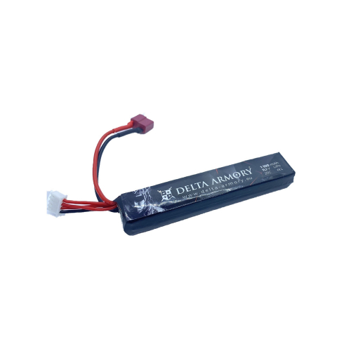 Delta Armory Battery LiPo 11,1V 1100mAh 20C T-plug in the group Airsoft / Batteries and chargers at Wizeguy Sweden AB (as-da-bat-0001)